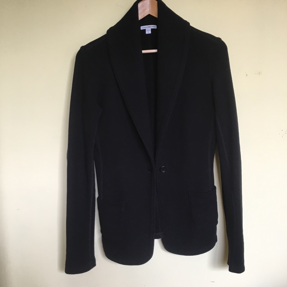 James Perse Black Shawl Collar Blazer Jacket
